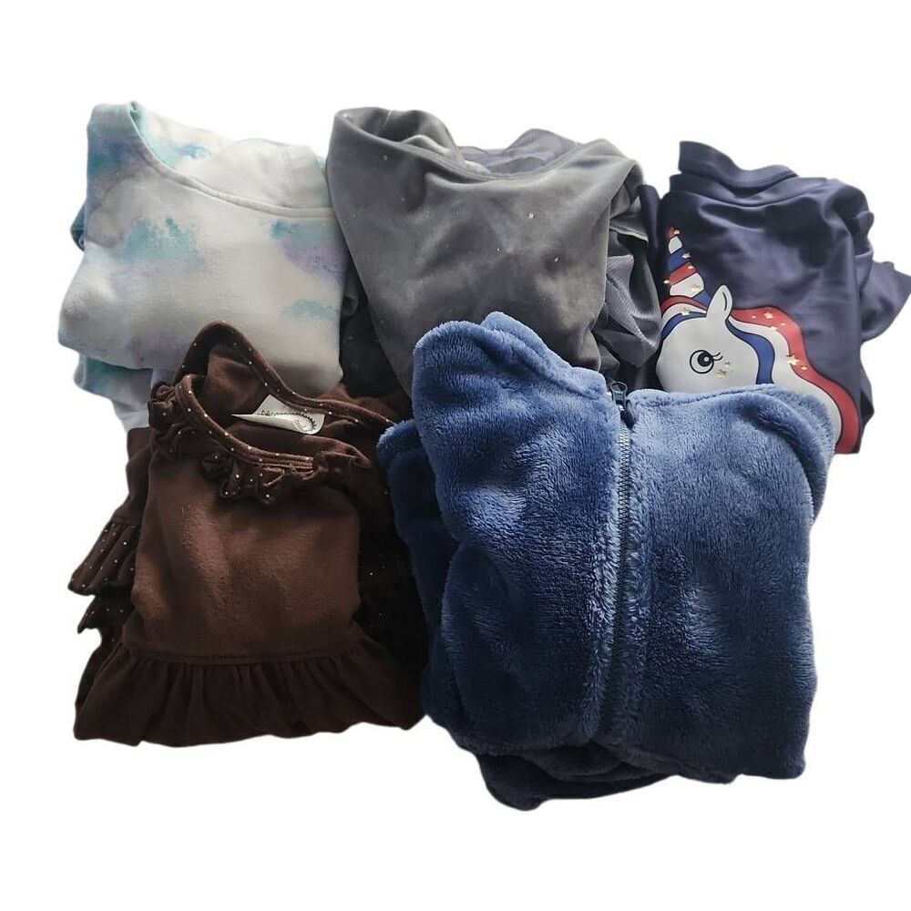 Girls Size 4/5 Lot of 5 Dresses Top Hoodies Cat & Jack Loves Me Not
